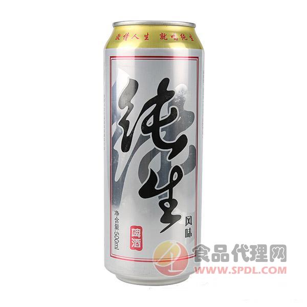 云台山纯生风味啤酒500ml