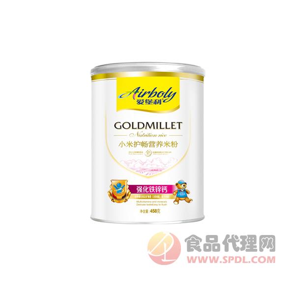爱堡利强化铁锌钙小米护畅营养米粉罐装