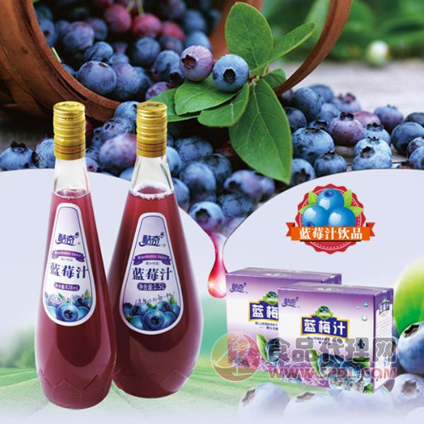 酷奇蓝莓汁饮料1.5L