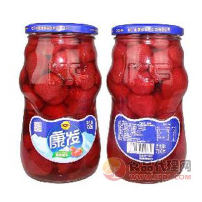 康发草莓罐头70克