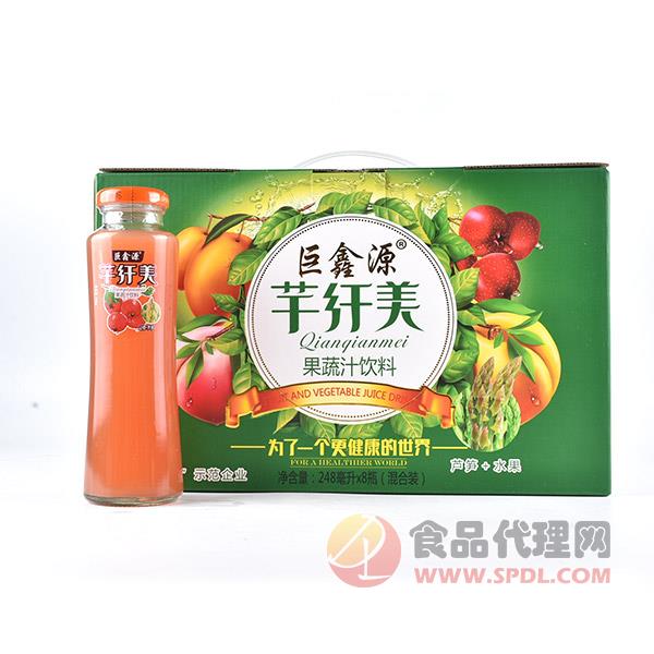 巨鑫源芊纤美果蔬汁饮料混合装248mlx8瓶
