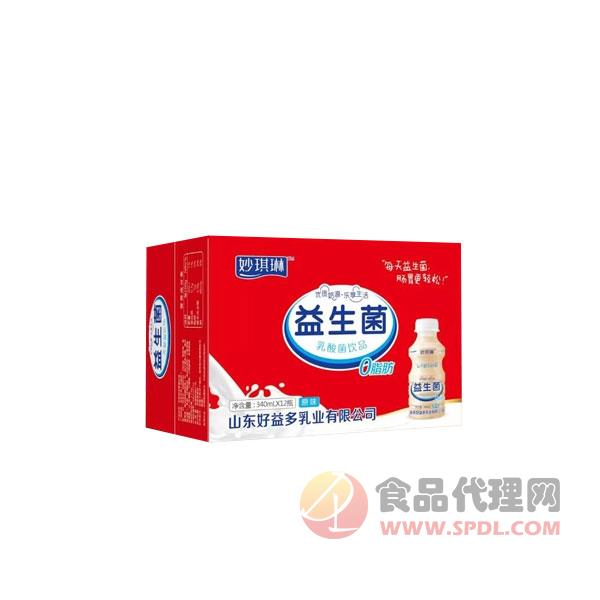 妙琪琳益生菌原味乳酸菌饮品340mlx12瓶