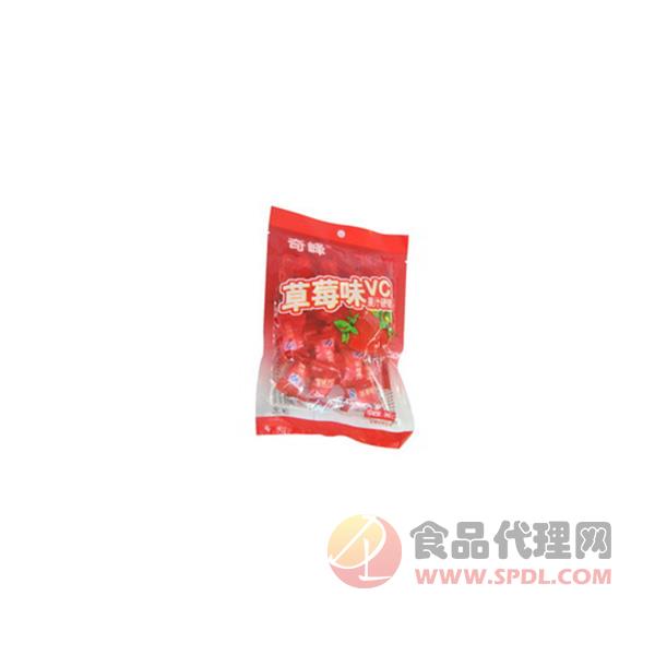 奇峰草莓味VC果汁硬糖袋装