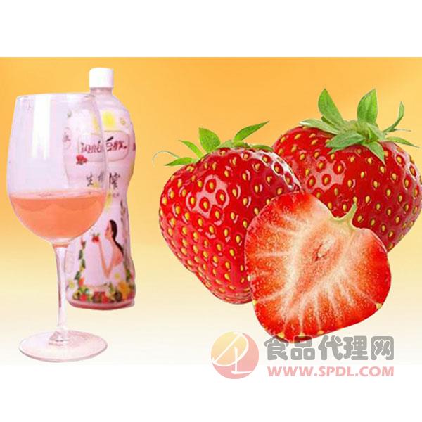 闪亮e族草莓果汁饮料瓶装