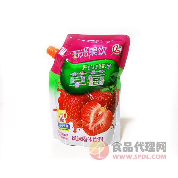 广康阳光果饮草莓风味固体饮料400g