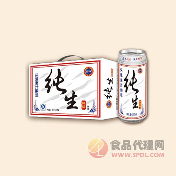 蓝浒纯生啤酒500mlx12罐