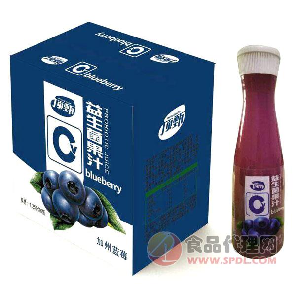 顶甄益生菌果汁蓝莓味1.25lx6瓶