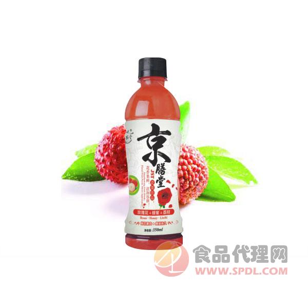 京膳堂玫瑰花蜂蜜荔枝果汁350ml