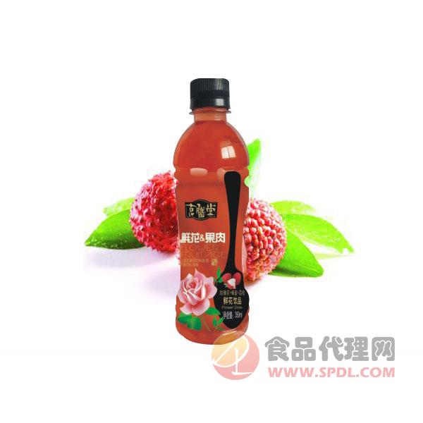 京膳堂玫瑰花蜂蜜荔枝果汁瓶装350ml