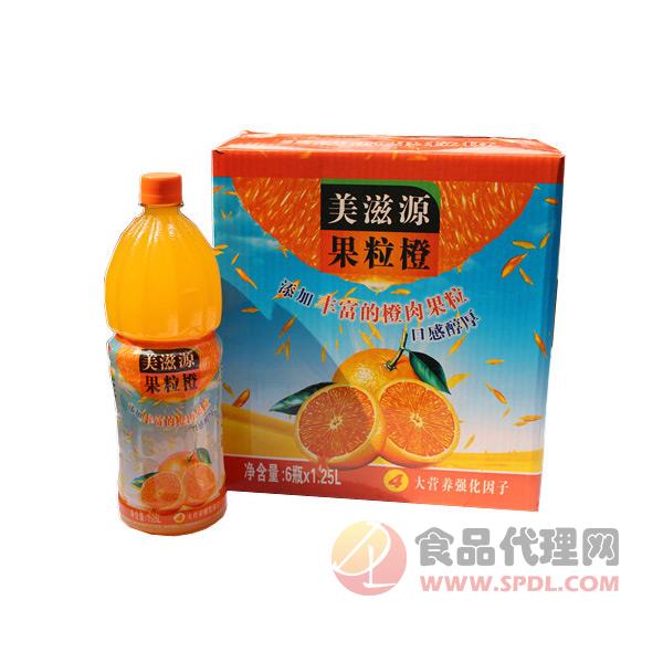 美滋源果粒橙1.25Lx6瓶