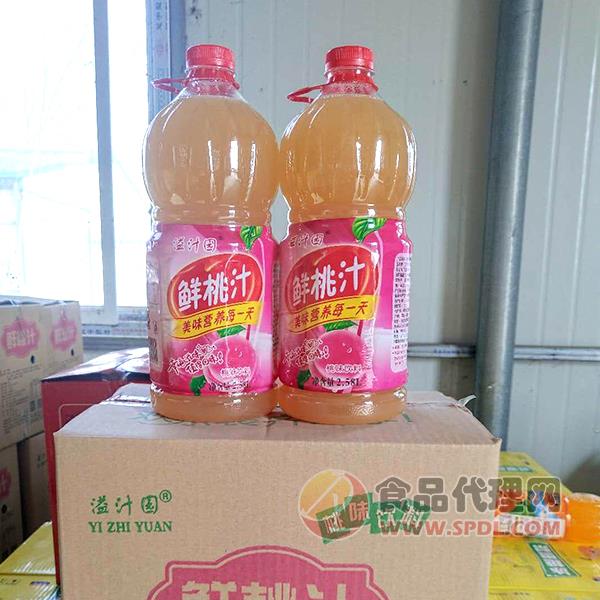溢汁园鲜桃汁饮料2.58L