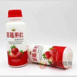 豆本豆草莓果粒发酵乳饮品瓶装310ml