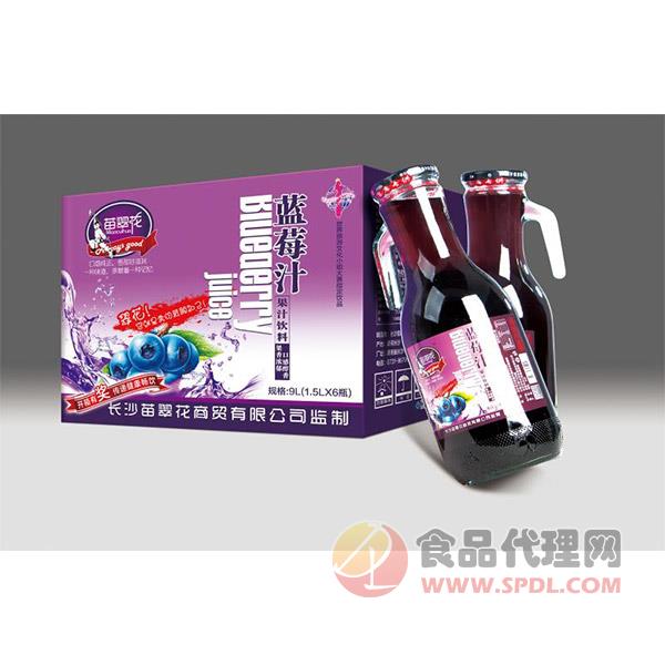苗翠花蓝莓汁1.5Lx6瓶