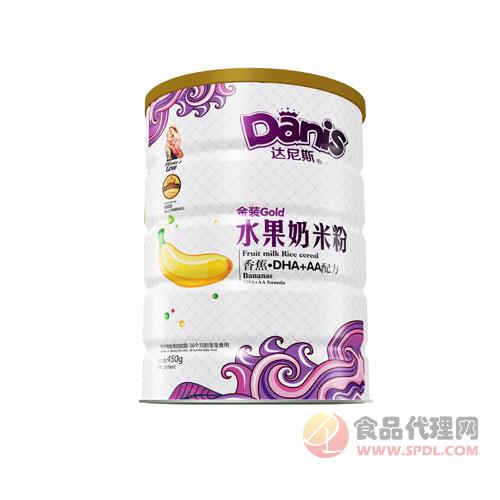 达尼斯香蕉DHA+AA金装水果奶米粉450g