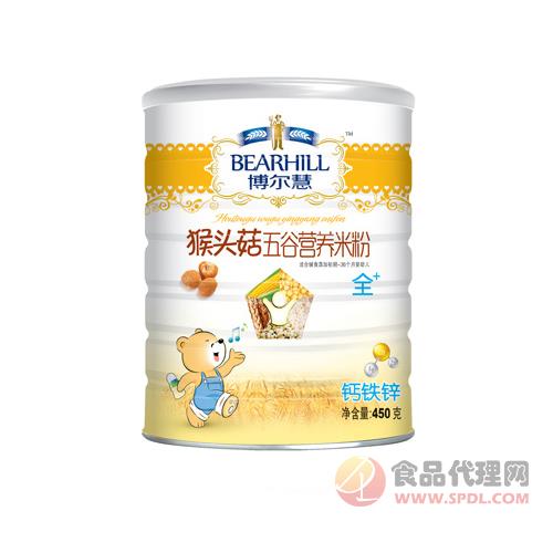 博尔慧钙铁锌猴头菇五谷营养米粉450g