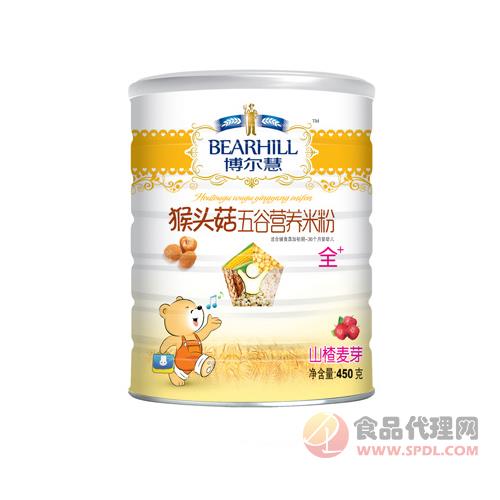 博尔慧山楂麦芽猴头菇五谷营养米粉450g