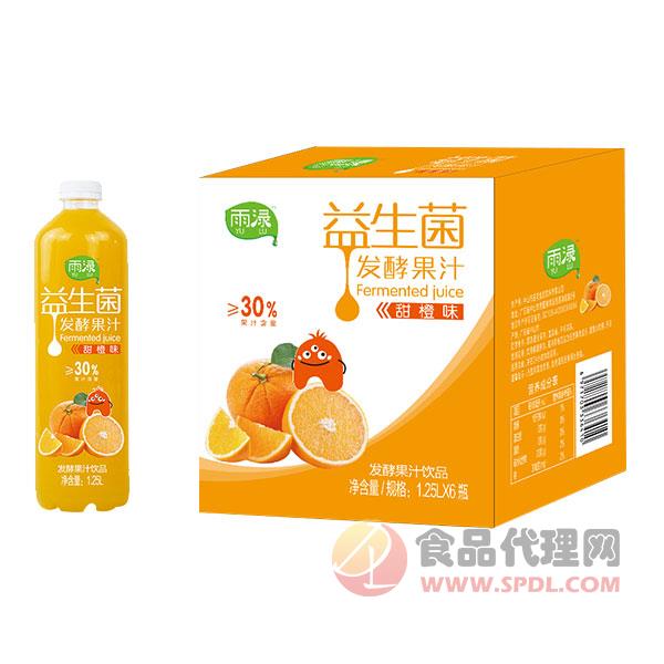 雨渌益生菌发酵果汁甜橙味1.25Lx6瓶