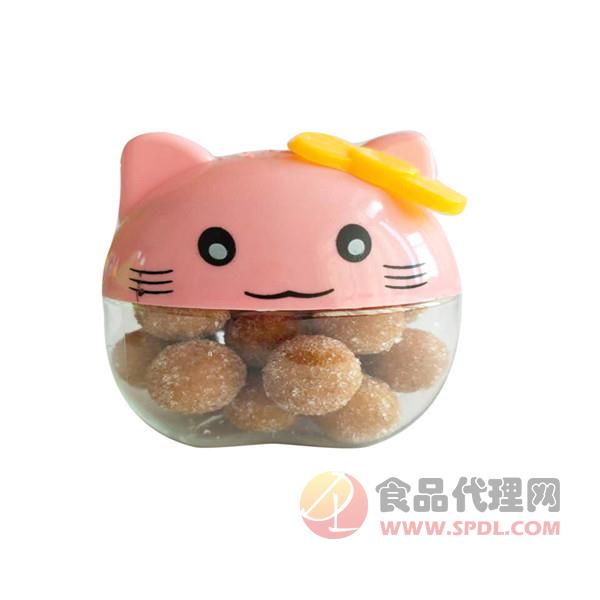 吉牯利山楂球粉色小猫罐装