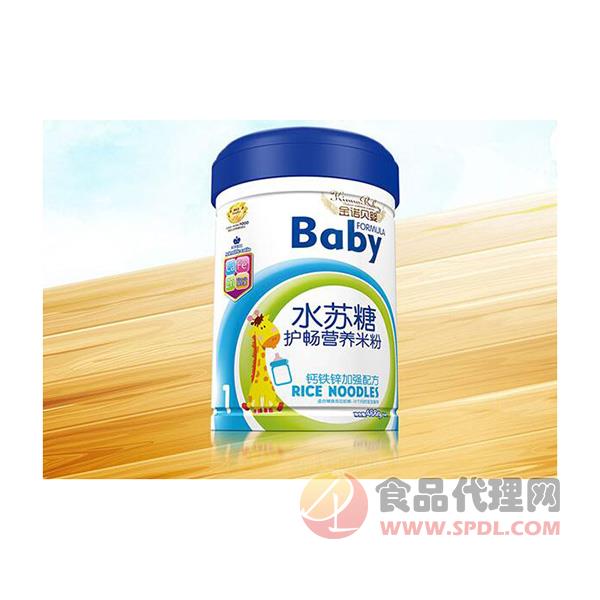 金诺贝婴水苏糖护畅营养米粉钙铁锌加强配方488g