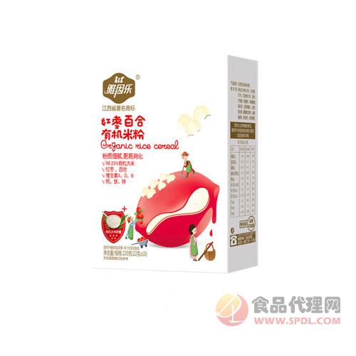 雅因乐红枣百合有机米粉220g