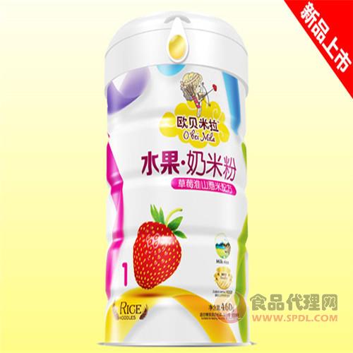 欧贝米拉草莓淮山薏米配方水果奶米粉460g