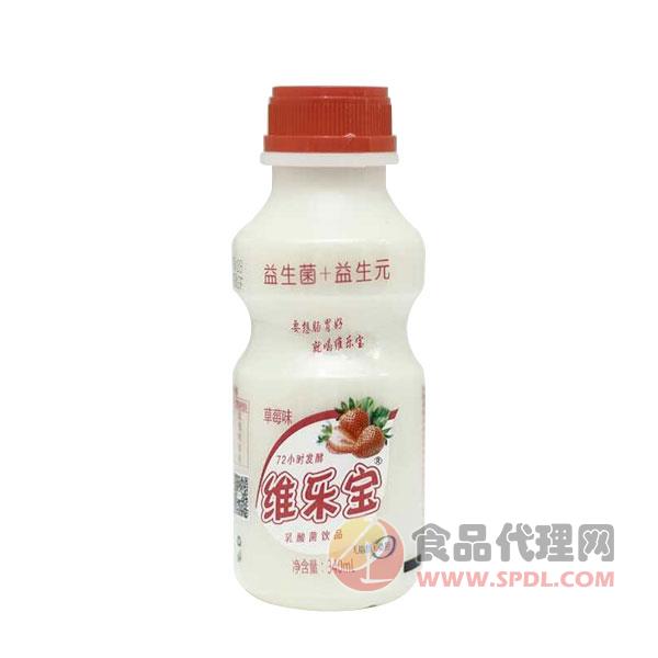 维乐宝乳酸菌饮品草莓味340ml