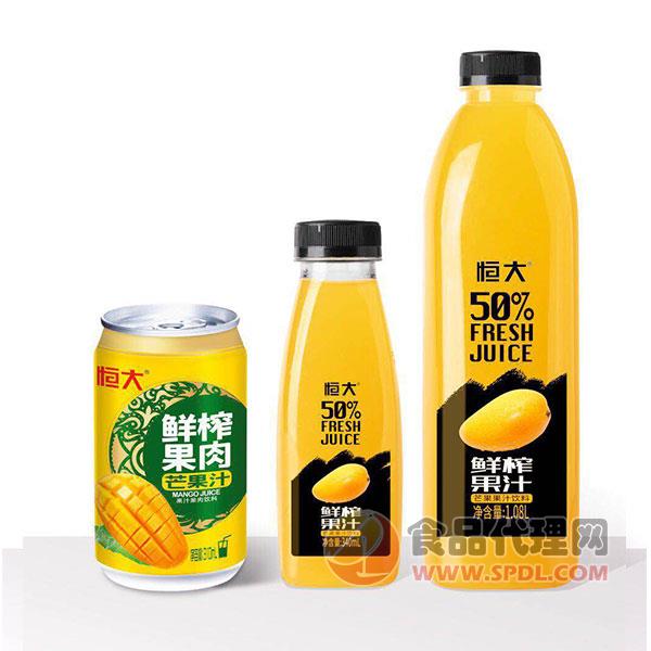 恒大鲜榨芒果汁饮料1.08L