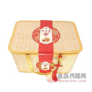 王老板猴头菇饼干竹篮礼盒