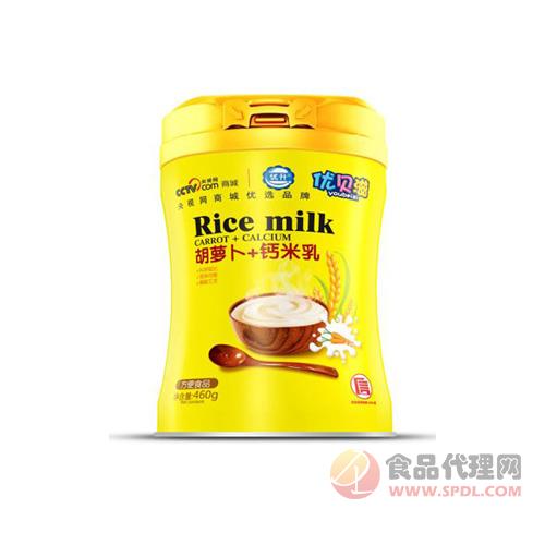 优贝滋胡萝卜钙米乳460g