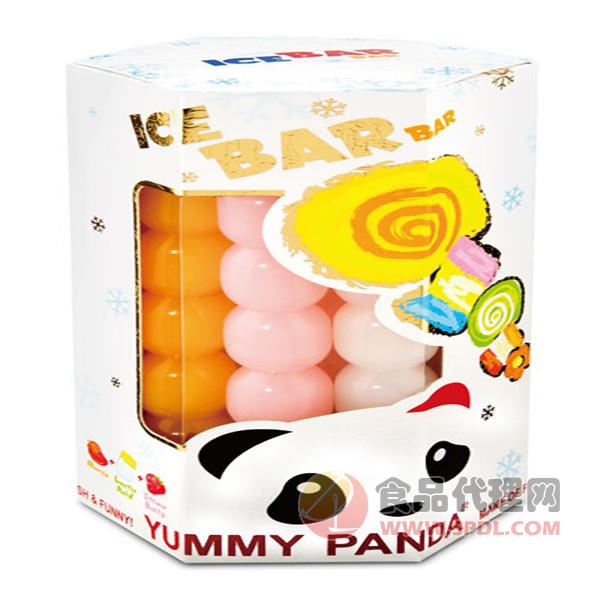 雅米熊猫什锦果味棒棒冰盒装