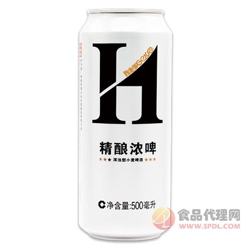 弘日精酿浓啤（浑浊型小麦啤酒）白罐中文版500ml