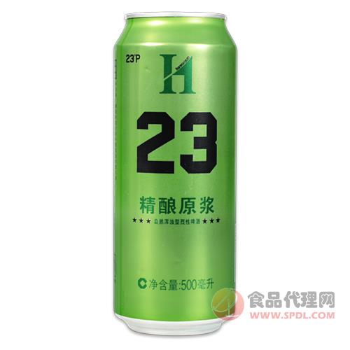 弘日精酿原浆（自然浑浊型烈性啤酒）绿罐中文版500ml