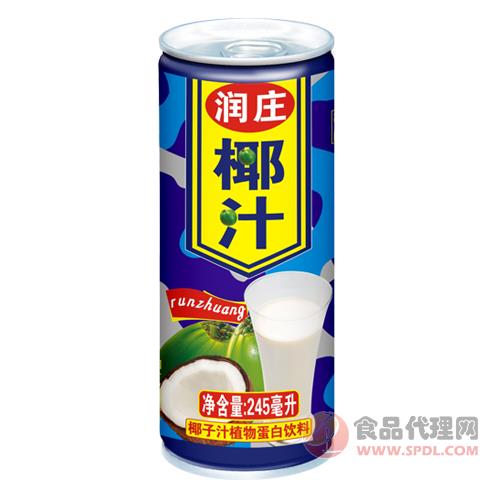 润庄迷彩椰汁植物蛋白饮料245ml