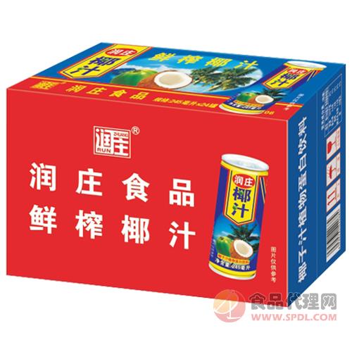 润庄椰汁植物蛋白饮料（06版)245mlx24罐