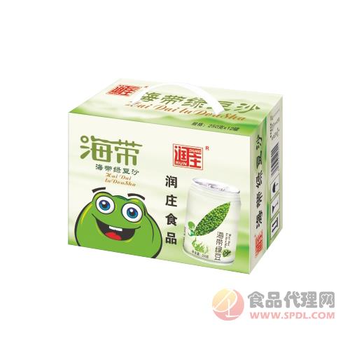 润庄海带绿豆沙饮料250mlx12罐