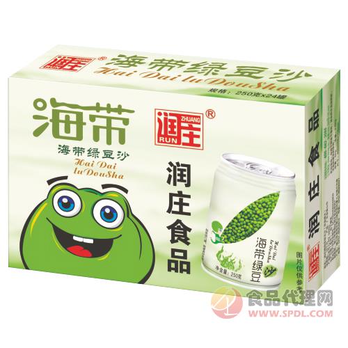 润庄海带绿豆沙饮料250mlx24罐