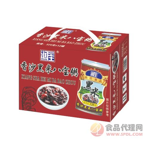 润庄香沙黑米八宝粥320gx12罐