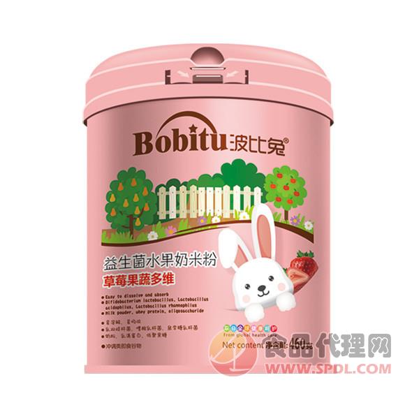 波比兔益生菌水果奶米粉草莓果蔬多维460g