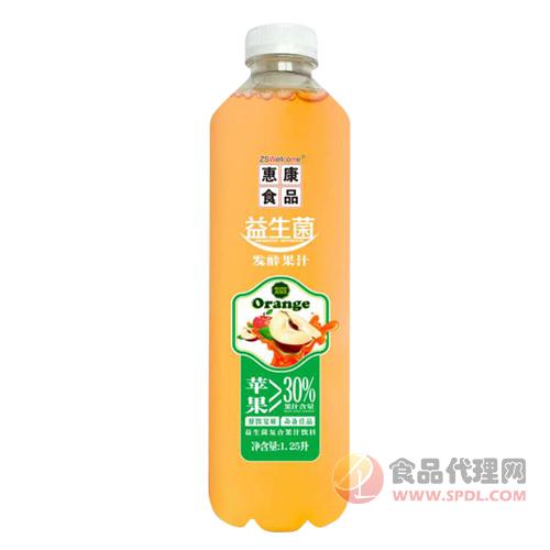 惠康食品苹果汁益生菌发酵果汁饮料1.25L