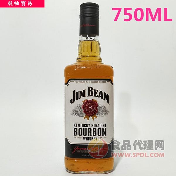 白占边波本威士忌750ml