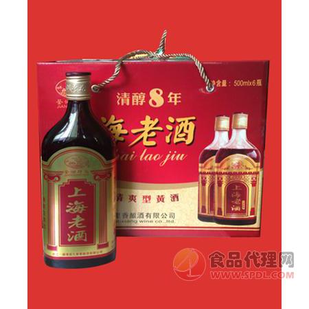 上海老酒清醇8年500mlX6瓶