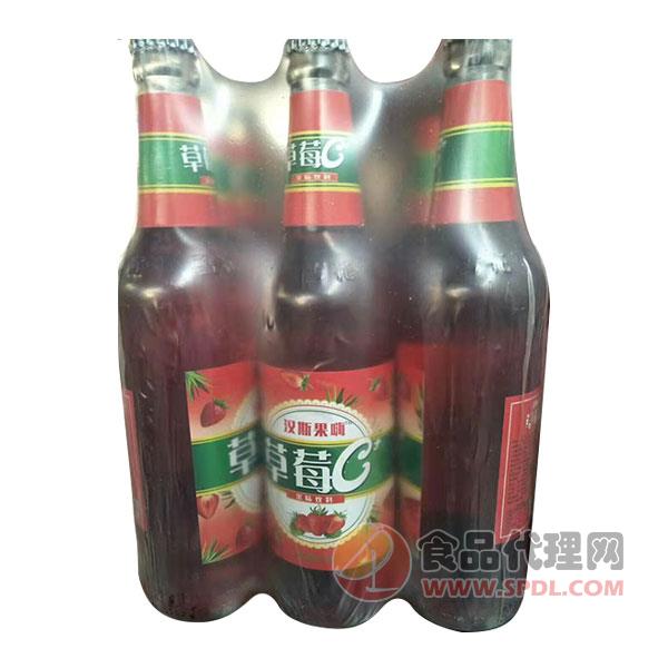 汉斯果嗨草莓C啤酒500mlx6瓶
