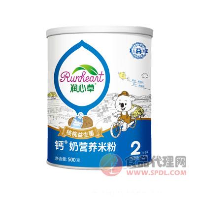 润心草钙+奶营养米粉核桃益生菌2段500g