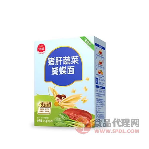 伊威猪肝蔬菜蝴蝶面电商装175g