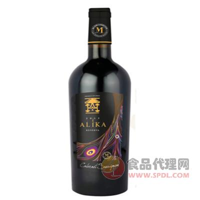 爱丽卡赤霞珠红葡萄酒2014瓶装