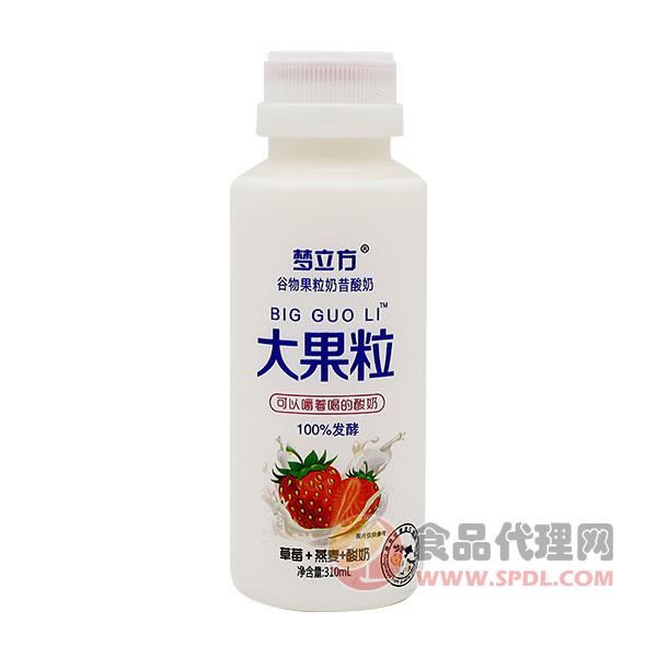 梦立方大果粒酸奶草莓+燕麦310ml