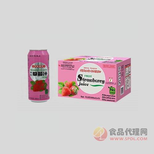 嘉泓甄果姿草莓汁饮品500ml×15瓶