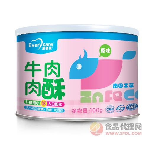 爱婴佳顽皮动物肉松牛肉酥100g