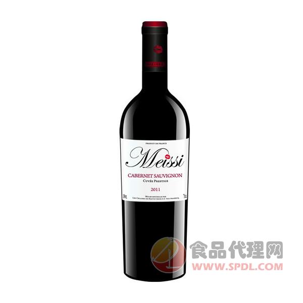 法国美茜赤霞珠干红葡萄酒2011瓶装