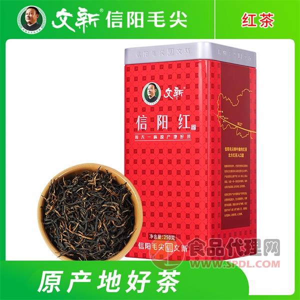 文新信阳红茶银罐250g